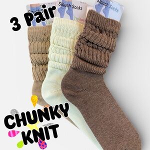 🍂3 Pair Thick/Chunky Slouch Socks Ladies